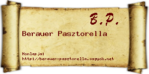 Berauer Pasztorella névjegykártya